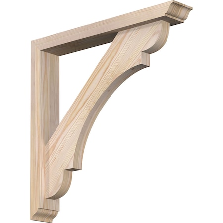 Ekena Millwork Olympic Traditional Smooth Bracket w/ Offset Brace, Douglas Fir, 3 1/2"W x 22"D x 22"H BKT0402X22X22OLY01SDF